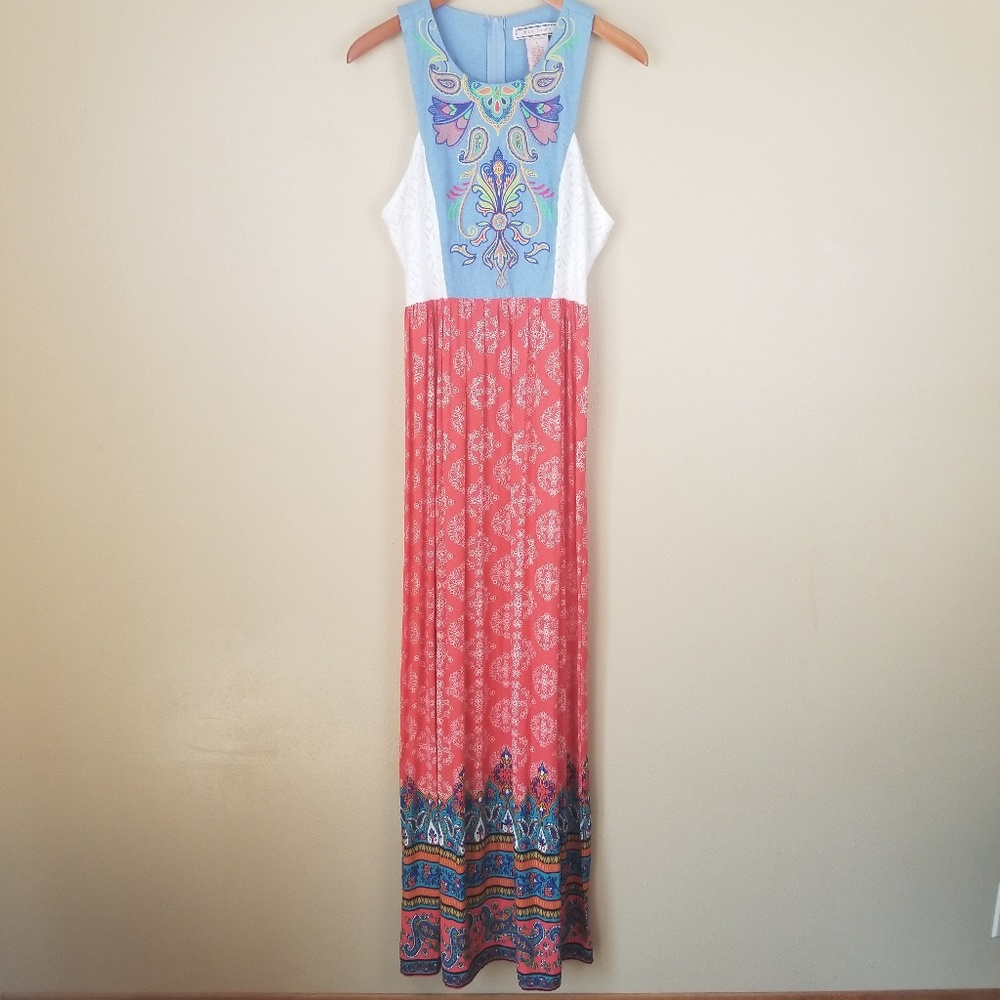 Colorful Sleeveless Maxi Dress